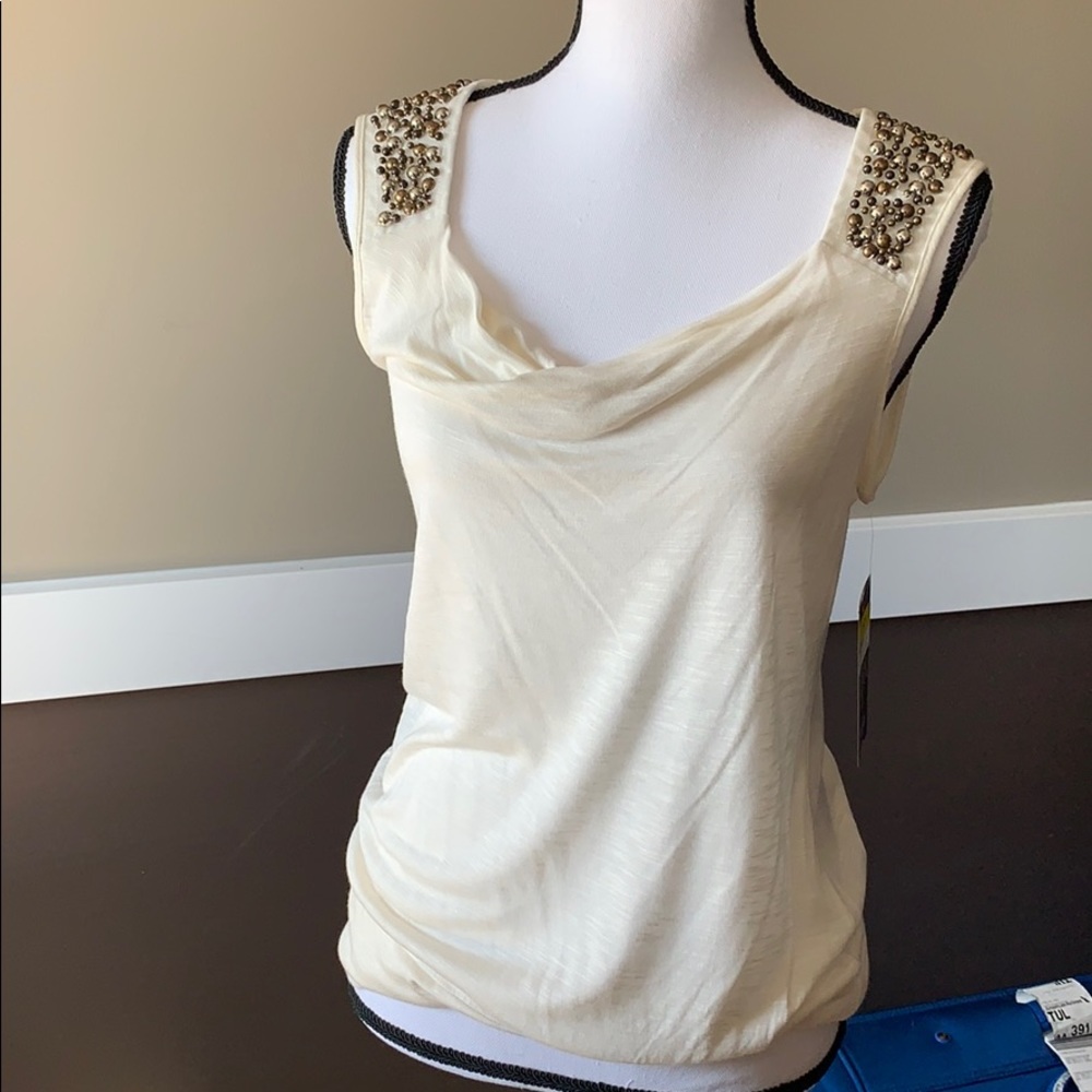 Rock 47 tank w embellishments over the shoulders